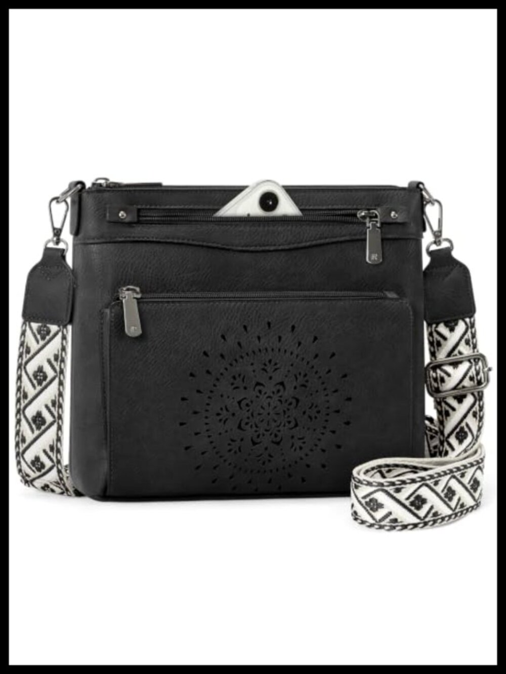 Women's Medium Crossbody Bag with Card Slots Water-Resistant PU Leather Purse